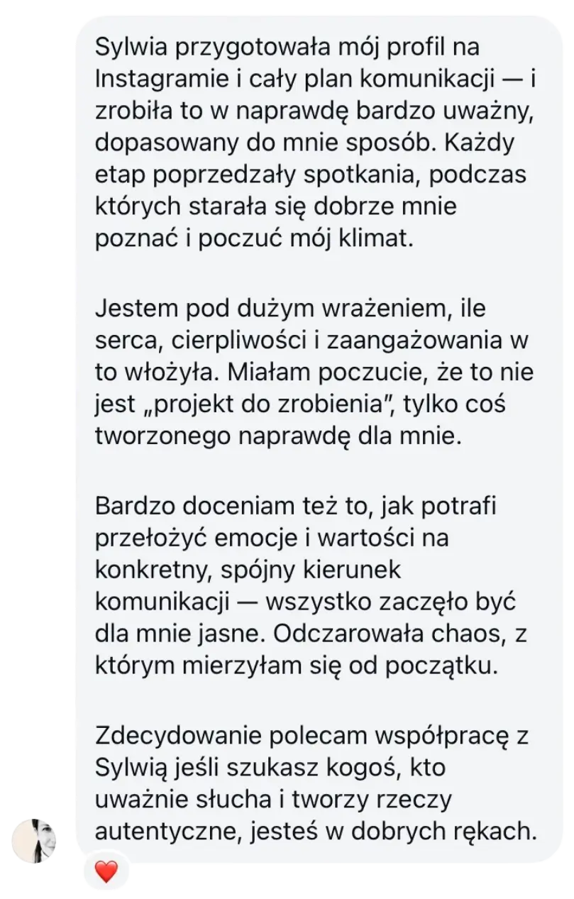 Opinia klientki Sylsym